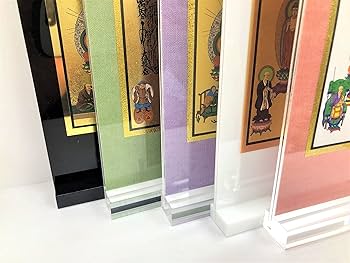美品 掛け軸 神村紫邦作 金地 親鸞御前影 本丸 共箱 仏教美術 美術年鑑掲載 Amazon｜スタンド掛軸 仏壇掛軸 モダン掛軸 アクリル 御本尊掛軸
